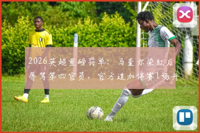 2026英超重磅罚单：马奎尔染红后辱骂第四官员，官方追加停赛1场并罚款3万英镑